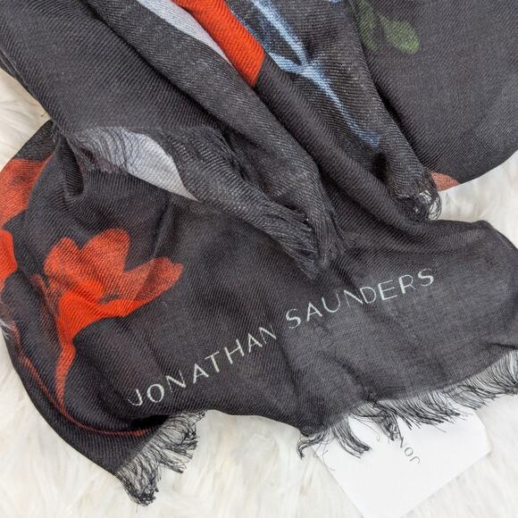 Jonathan Saunders Cashmere Modal Scarf in Peony Multicolor - Picture 9 of 9